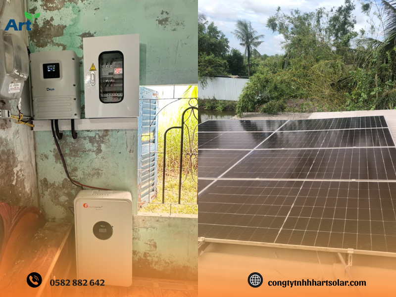 Hệ Thống Điện Năng Lượng Mặt Trời 5kWp Lưu Trữ 5kWh Tại Cà Mau